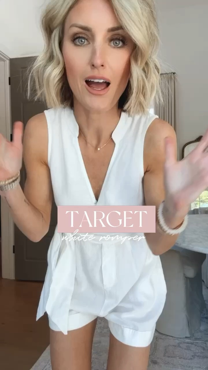 Can’t get over this Target find! So good! 👏🏼 Wearing XS! 

Loverly Grey, Target finds, linen romper 

#LTKSeasonal #LTKstyletip