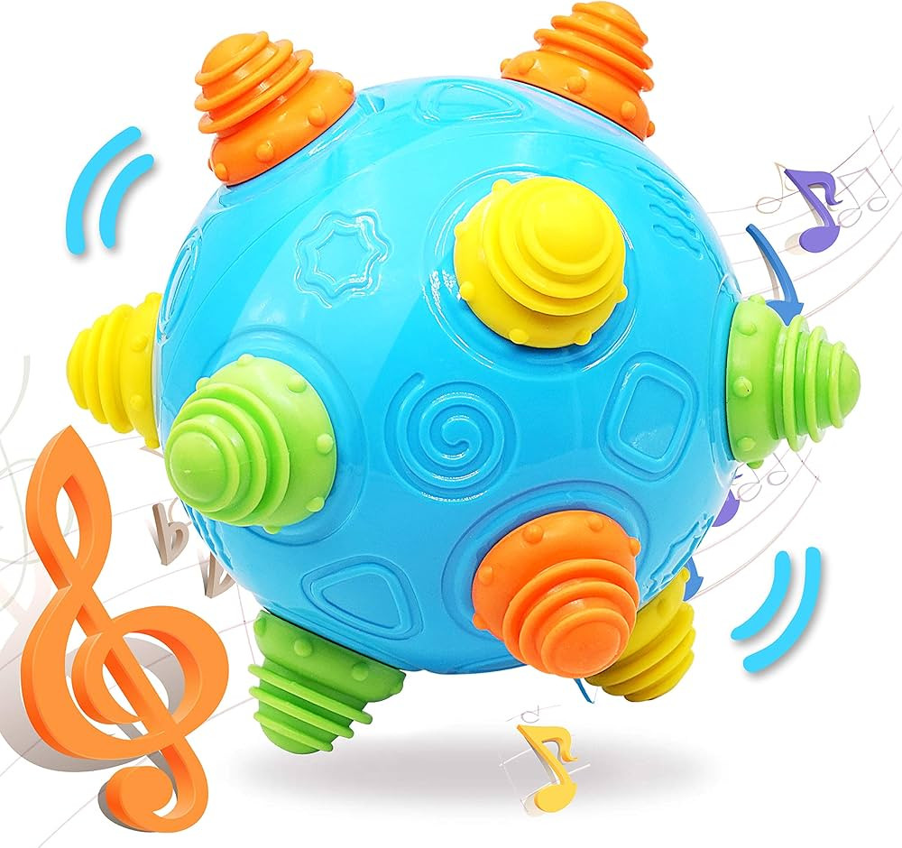Amazon.com: Toddlers Baby Music Shake Ball Toy- VANLINNY Bumble Ball for Babies,Dancing Bumpy & I... | Amazon (US)