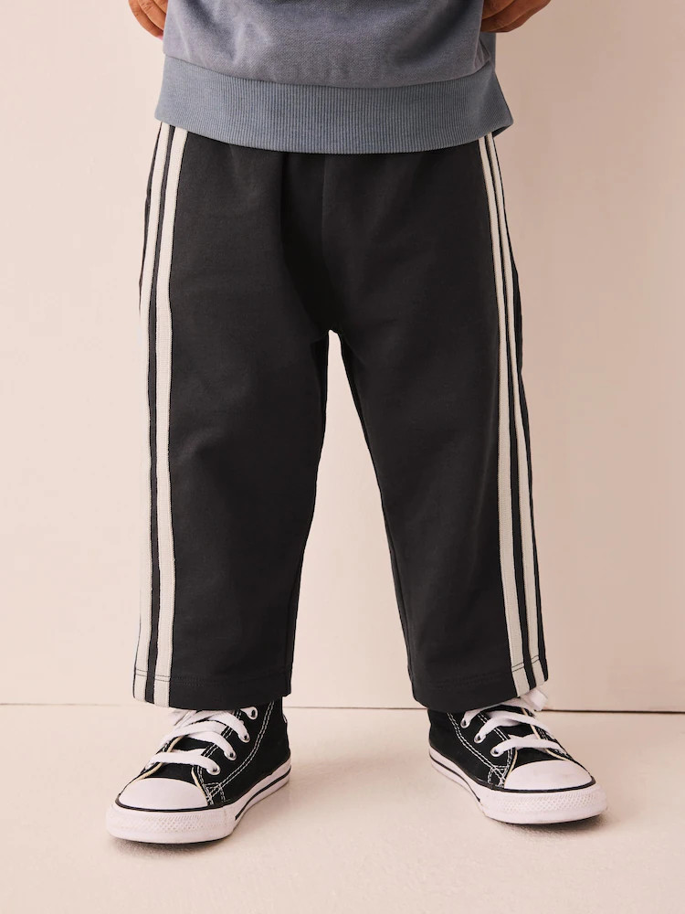 Charcoal Grey Wide Leg Side Stripe Joggers (3mths-7yrs) | Next US