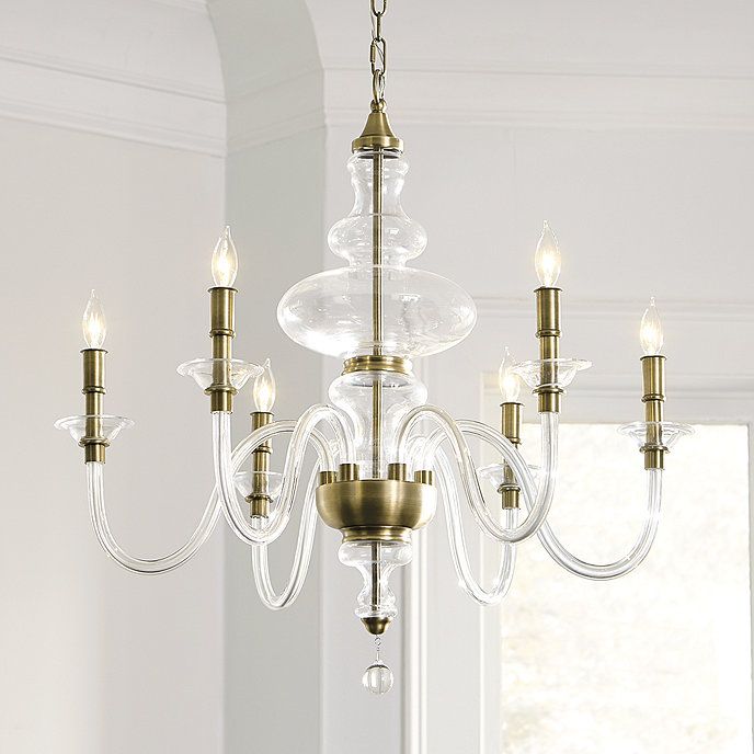 Mila 6-Light Blown Glass Chandelier | Ballard Designs | Ballard Designs, Inc.