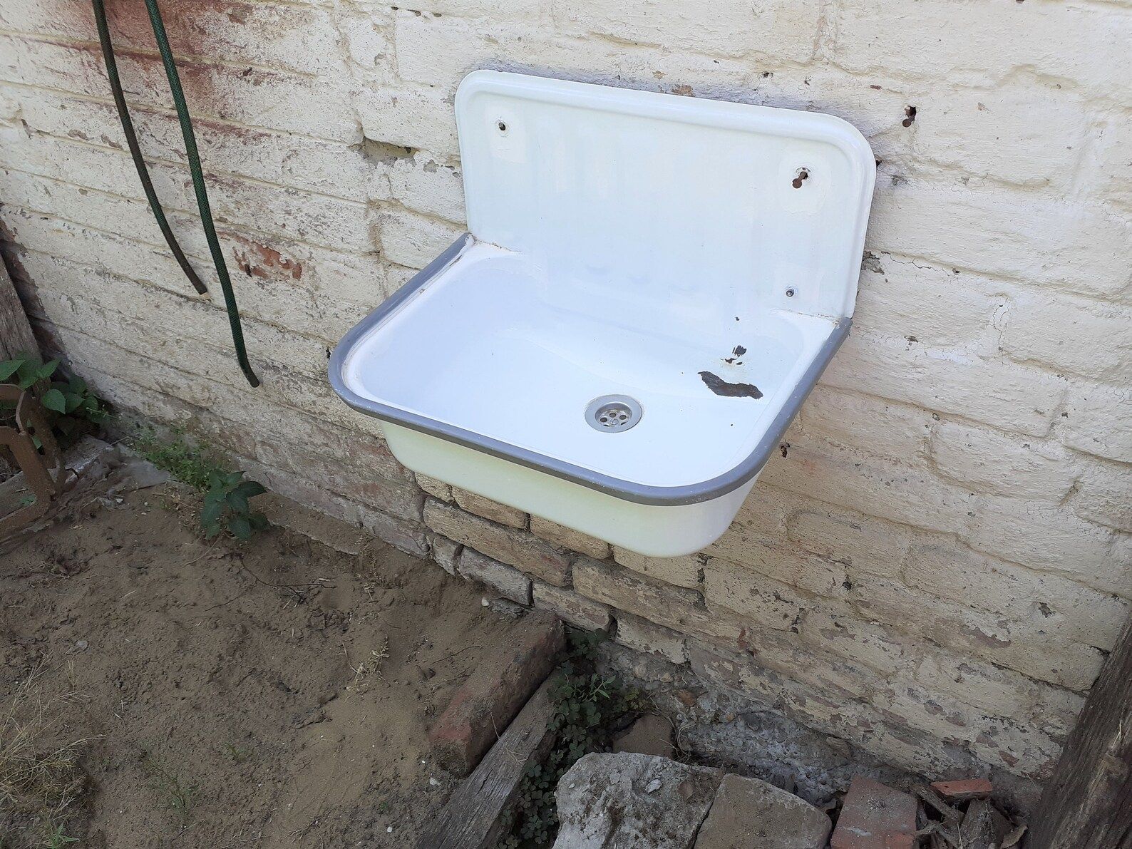 Enamel Sink Enamel Bucket Sink Wall Mounted Basins White | Etsy | Etsy (US)