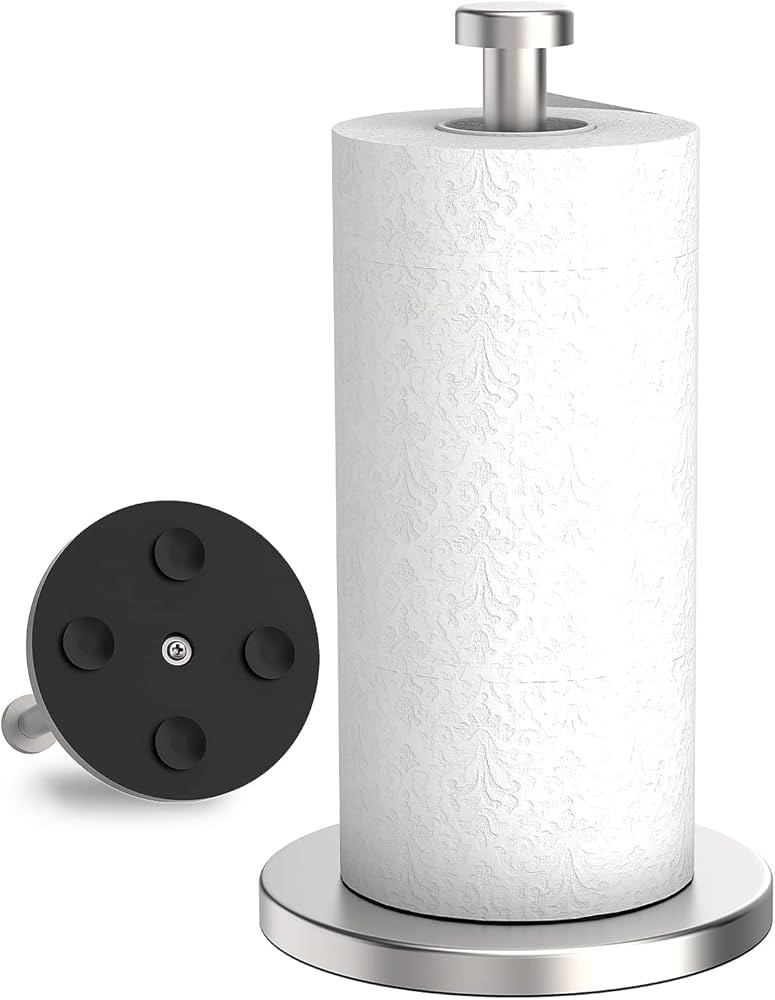 VEHHE Paper Towel Holder Countertop, Standing Paper Towel Roll Holder for Kitchen Bathroom, Paper... | Amazon (US)