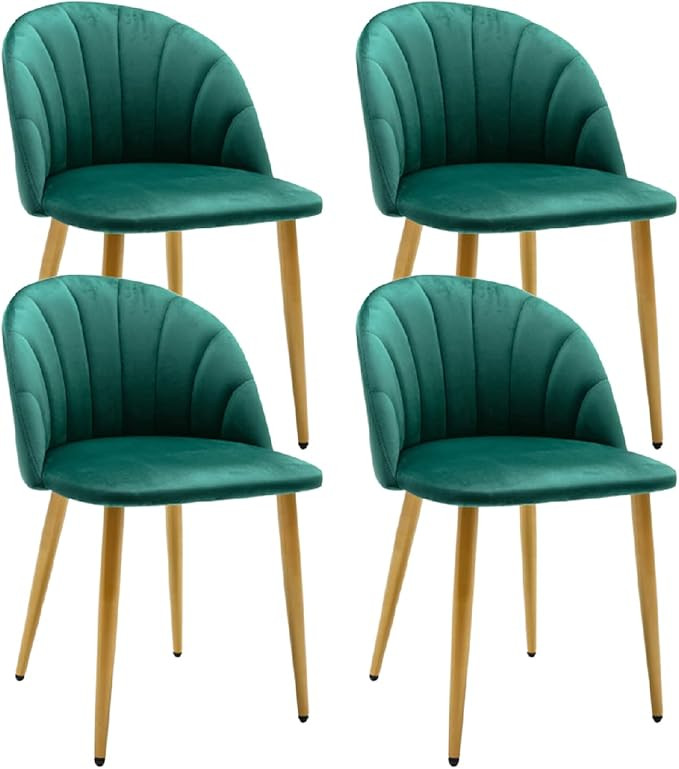 Virabit Green Dining Chairs Set of 4, Velvet Tufted Accent Chairs with Metal Legs, Modern Dining ... | Amazon (US)
