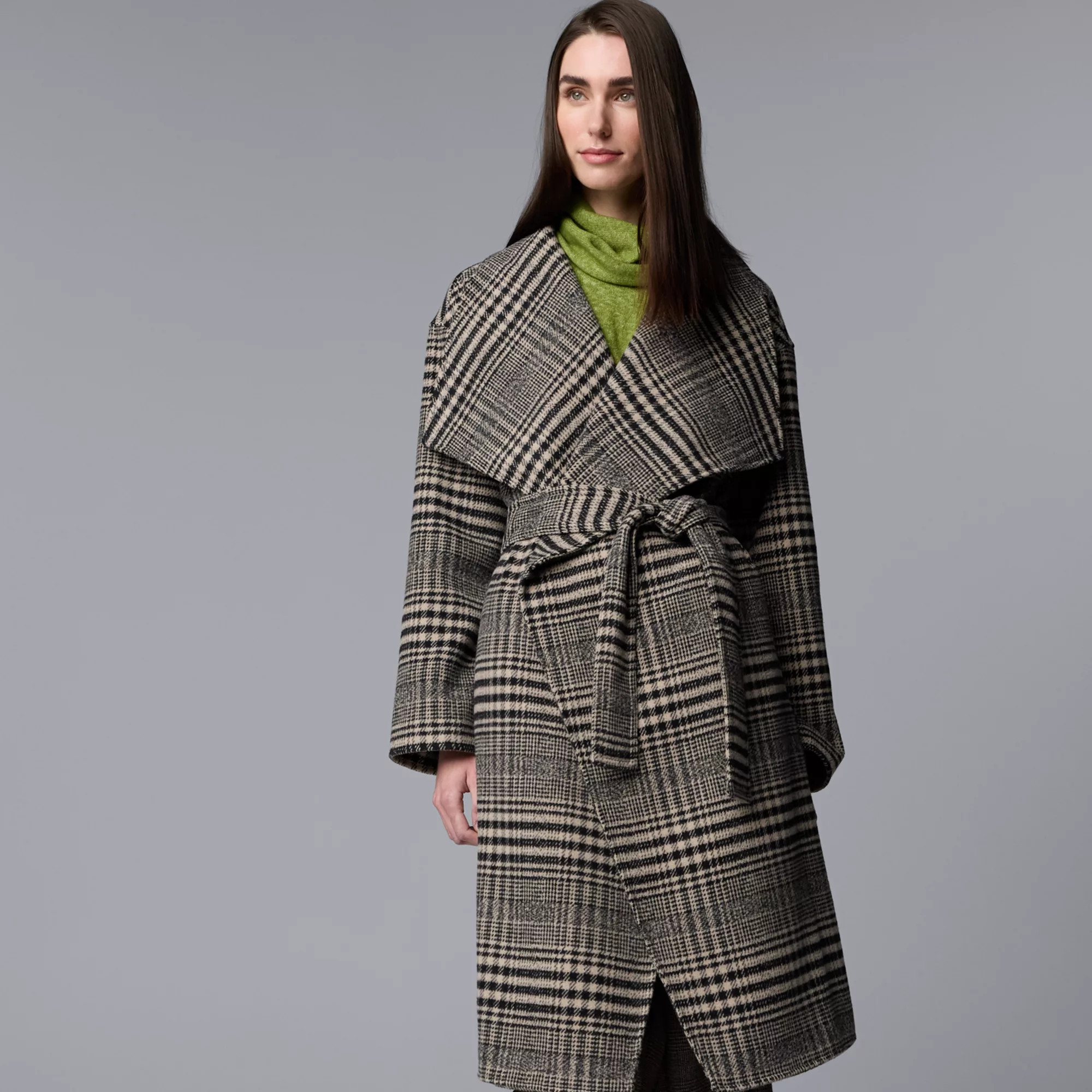 Women's Simply Vera Vera Wang Drape Collar Overcoat | Kohl's