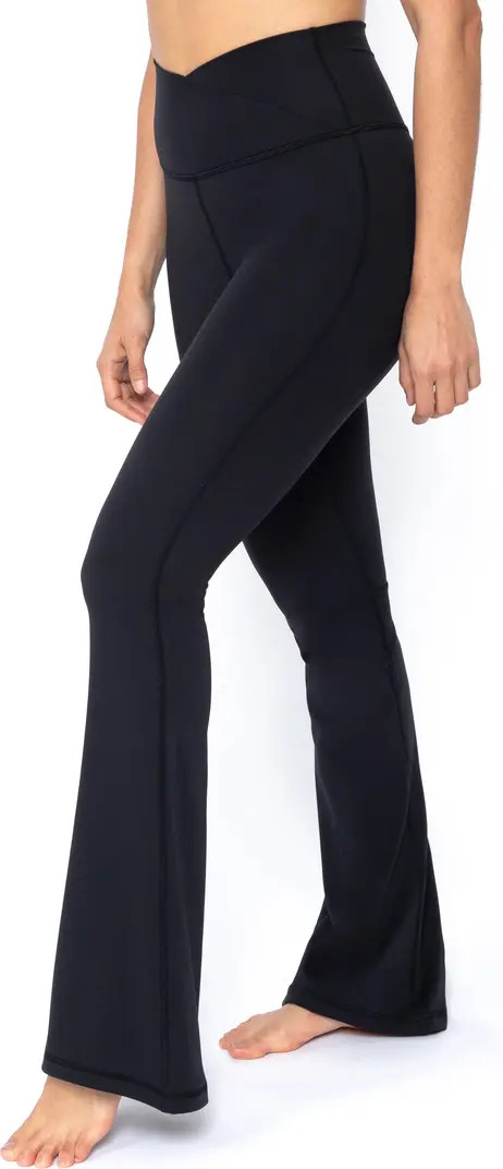 90 DEGREE BY REFLEX Superflex Madison Crossover Flared Leggings | Nordstromrack | Nordstrom Rack