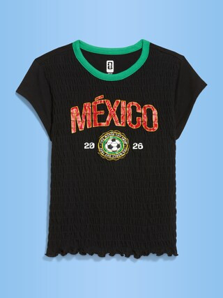 FIFA World Cup 26™ Mexico Smocked Graphic T-Shirt for Women | Old Navy (US)