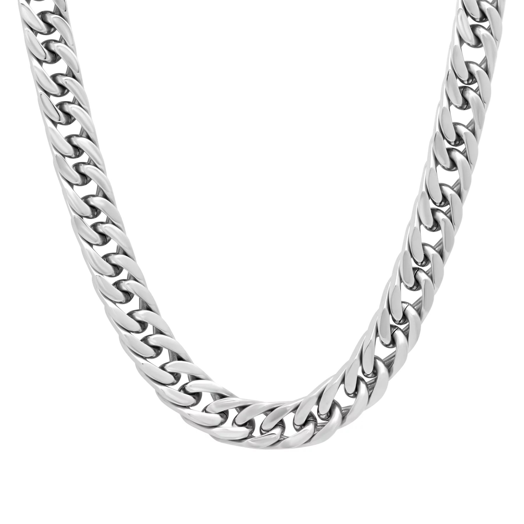 Men's Stainless Steel 24" Curb Link Chain Necklace - Walmart.com | Walmart (US)