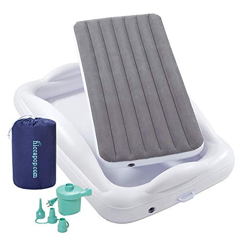 hiccapop Inflatable Toddler Travel Bed with Safety Bumpers [4-Sided] | Portable Toddler Bed for K... | Amazon (US)