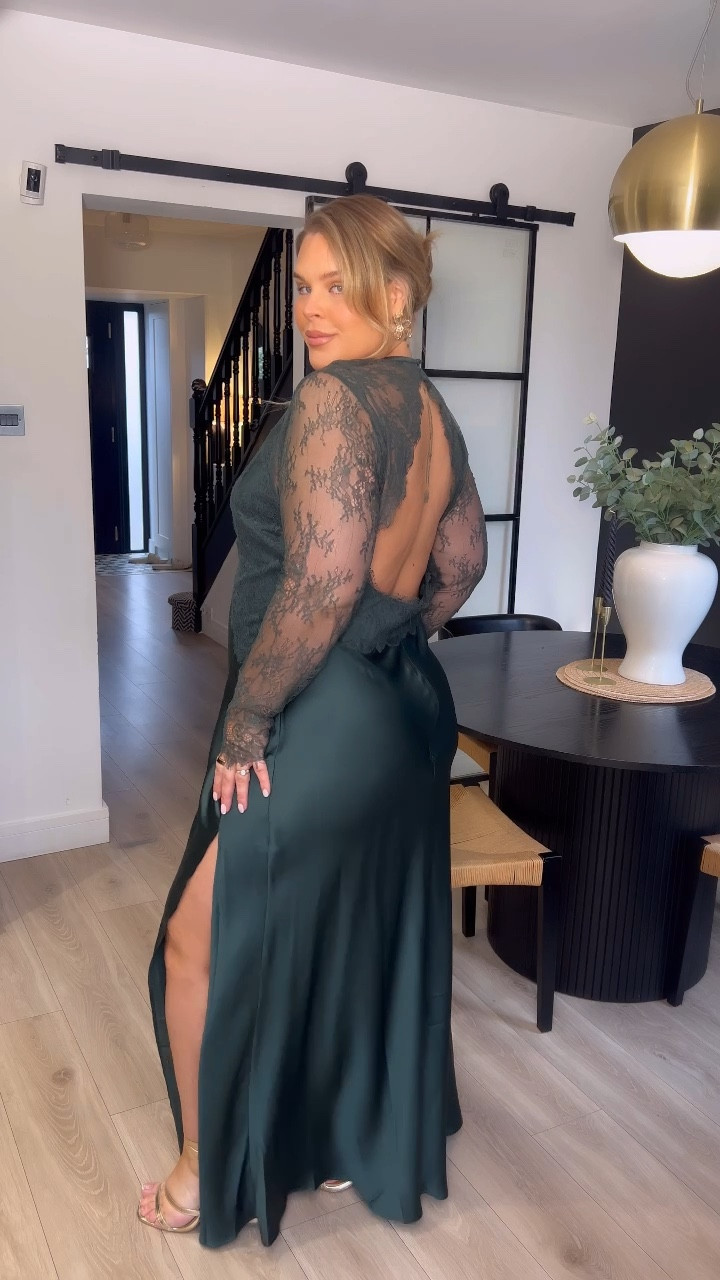 Wedding guest dress. Keep or return. Buy or bye. Green satin dress. Bridesmaid dress. Maternity dress. Occassionwear. Maxi dress. Size 16. Size 18. Curve fashion. Plus size. 

#LTKwedding #LTKpartywear #LTKuk