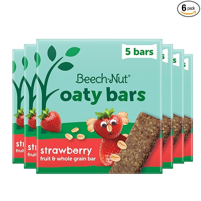 Beech-Nut Toddler Snacks Oaty Bars Granola Bars for Babies & Toddlers, Fruit & Whole Grain Strawb... | Amazon (US)