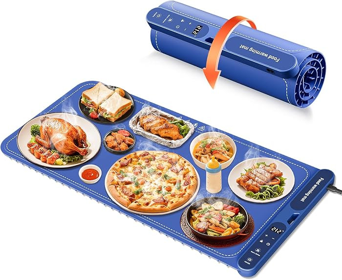 Warming Mat for Food Extra Large 32"x15", Electric Silicone Food Warmer Trays for Chafing Dishes ... | Amazon (US)