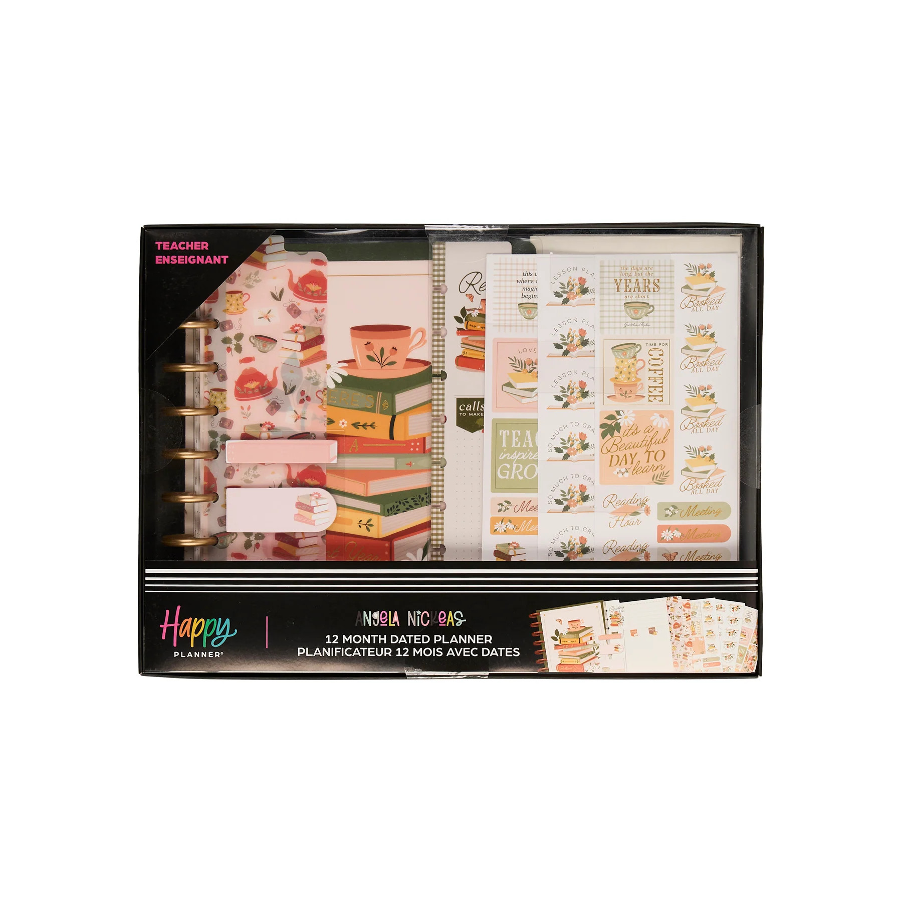 2026\u20132027 Reading Hour Teacher - Classic Teacher Planner Box Kit - 12 Months | Happy Planner