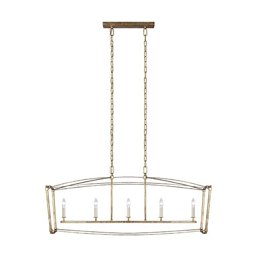 Thayer Antique Gold Five-Light Chandelier | Bellacor