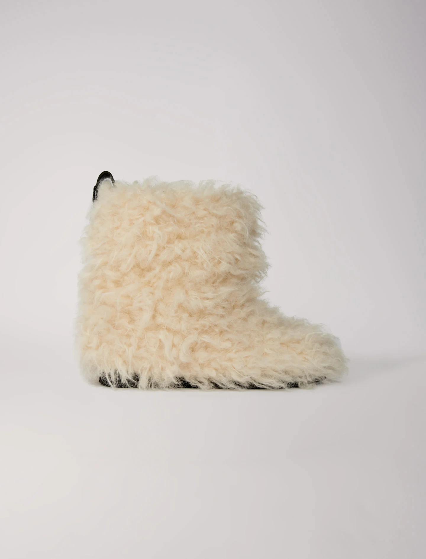 Ankle boots in fake fur White for Women | Maje | Maje US