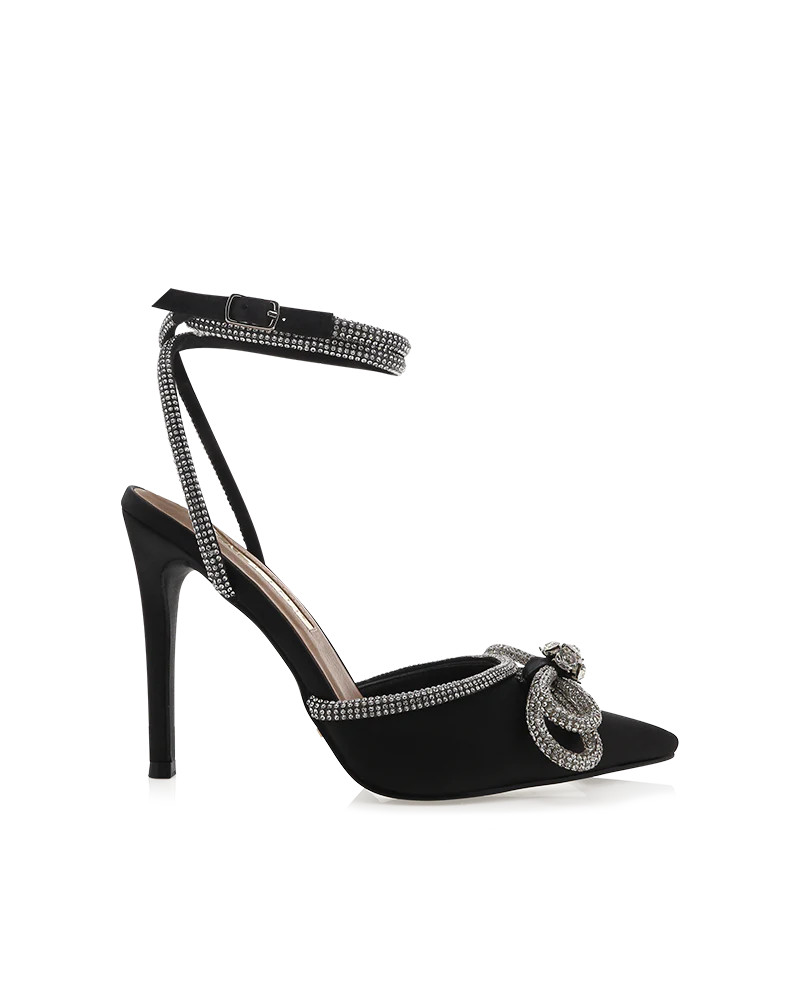 ELOPE WIDE FIT - BLACK SATIN | Billini