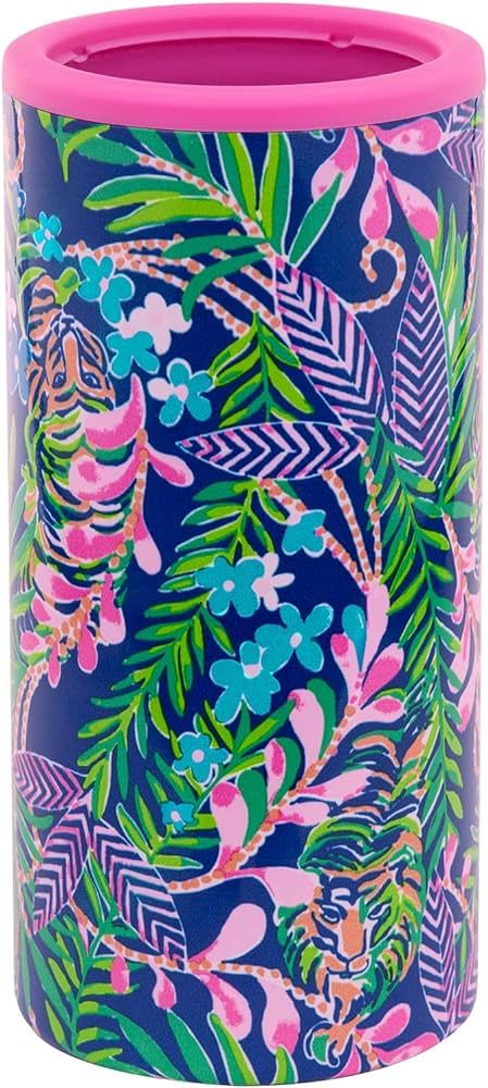 Lilly Pulitzer Slim Can Cooler, Double Wall Stainless Steel, Insulated Drink Sleeve for 12 Oz Ski... | Amazon (US)