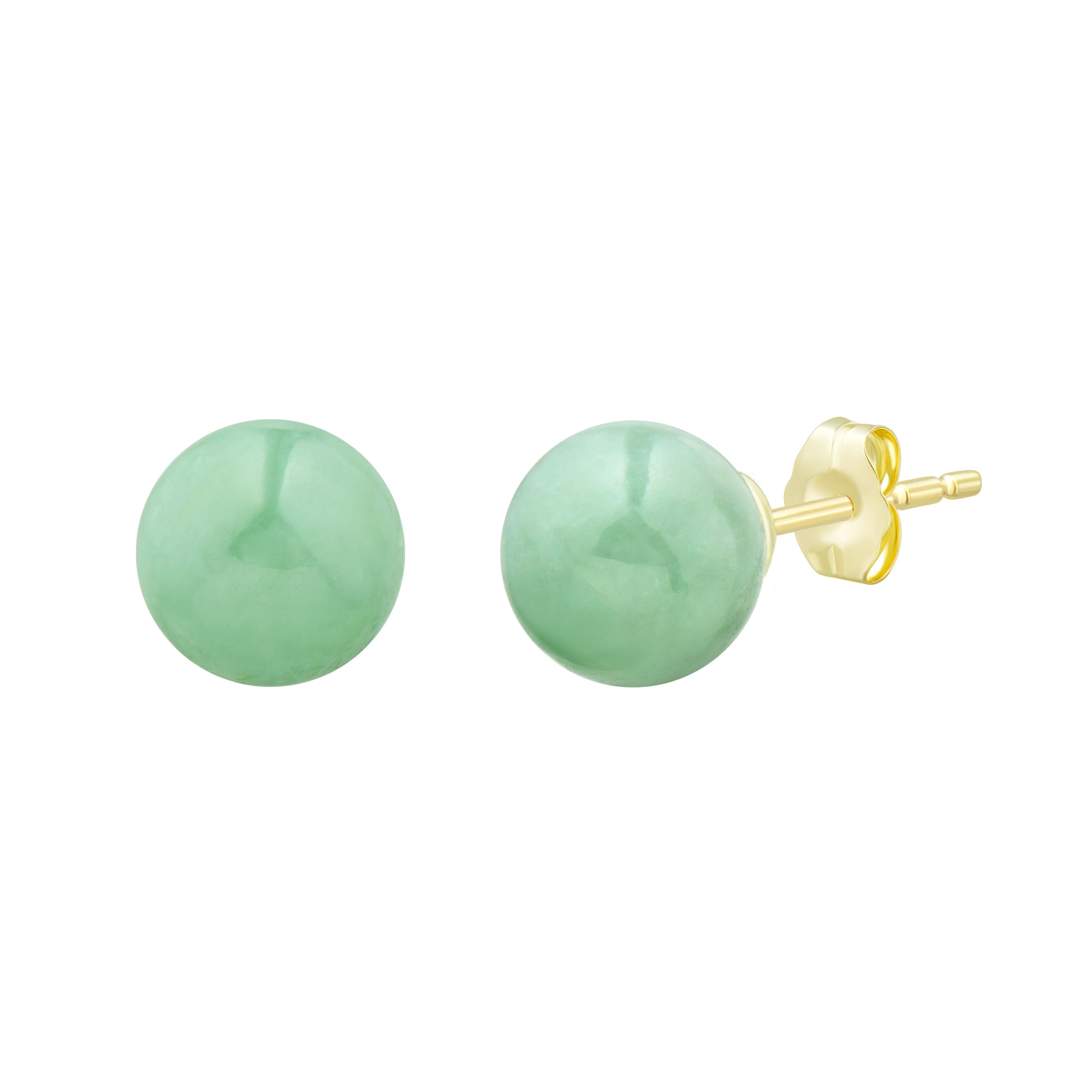 Jade Earrings in 10K Yellow Gold | Helzberg Diamonds