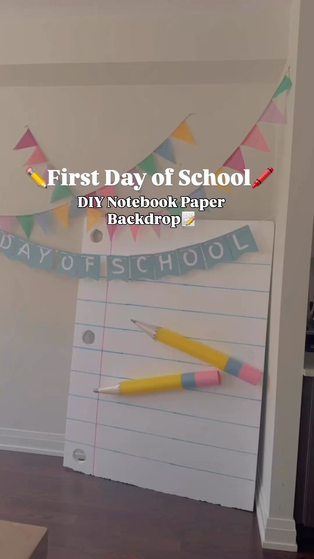 $20📝 DIY Notebook Paper Backdrop 

📌Save this post for your first day of school prep! 
#backtoschoolDIY #backtoschool #firstdayofschool #backtoschooldecor 

first day of school prep, back to school diy projects, toronto mom, mom hacks, cool moms 


#LTKfamily #LTKcanada #LTKkids