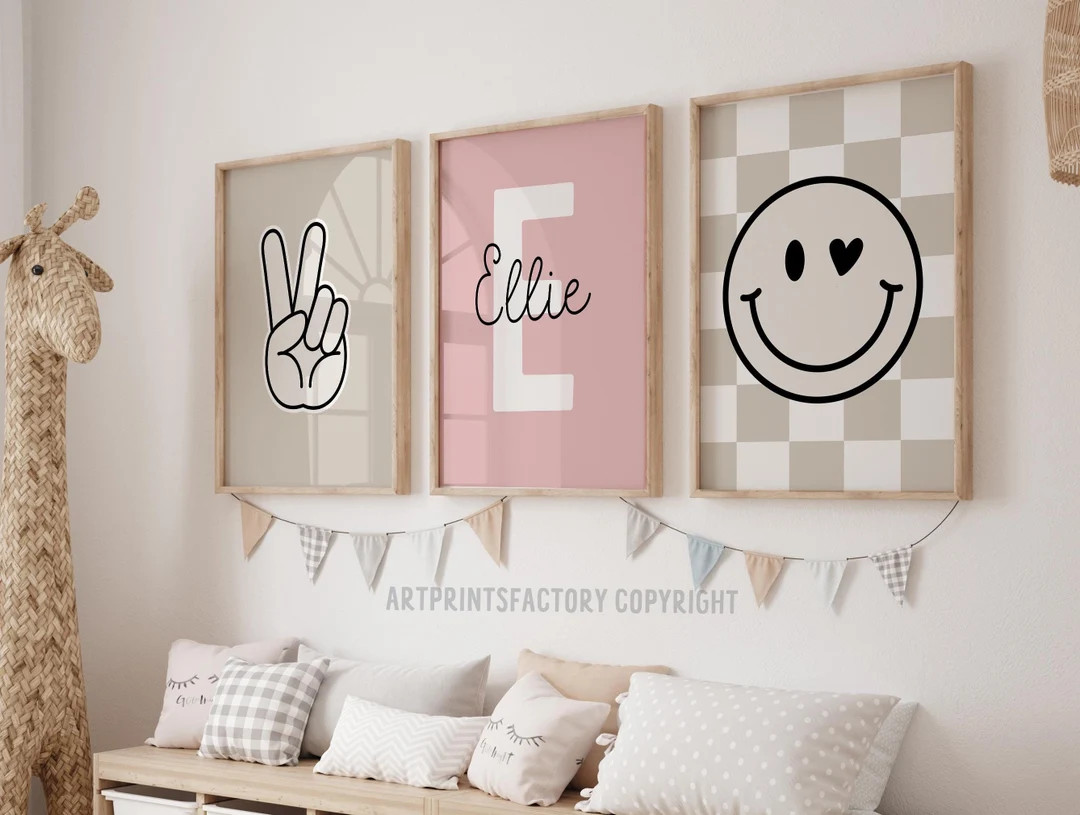 Girls Bedroom Prints, Custom Name Art, Girls Nursery Prints, Girl Nursery Decor,choose Color Prin... | Etsy (US)