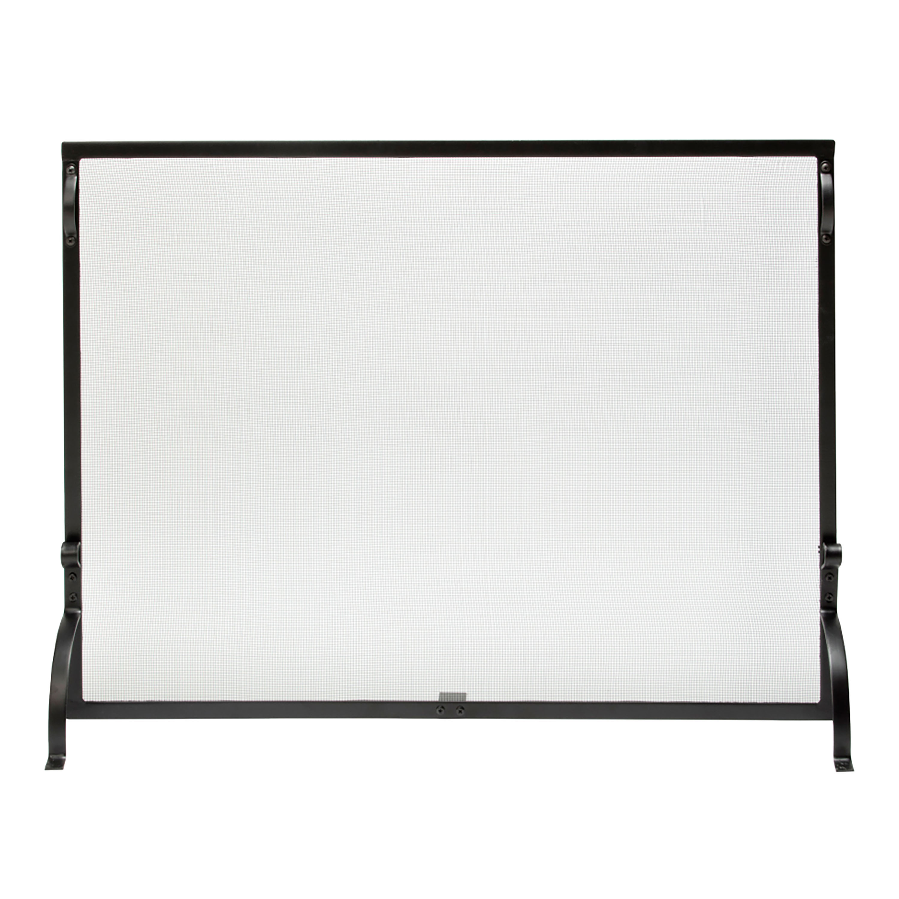 Black Iron Mesh Single Panel Fireplace Screen | World Market