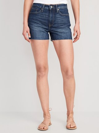 High-Waisted OG Straight Cut-Off Jean Shorts for Women -- 3-inch inseam | Old Navy (US)