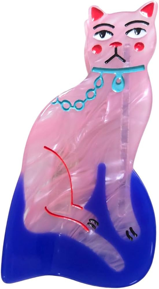 Pink Cat Hair Clip,Acetate Claw Clip for Women,Women Hair Accessories,S1 | Amazon (US)