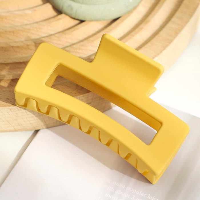 Square Frosting Claw Clips,Big Hair Clips Nonslip Matte Barrettes Thin Thick Short Hair for Women... | Amazon (US)