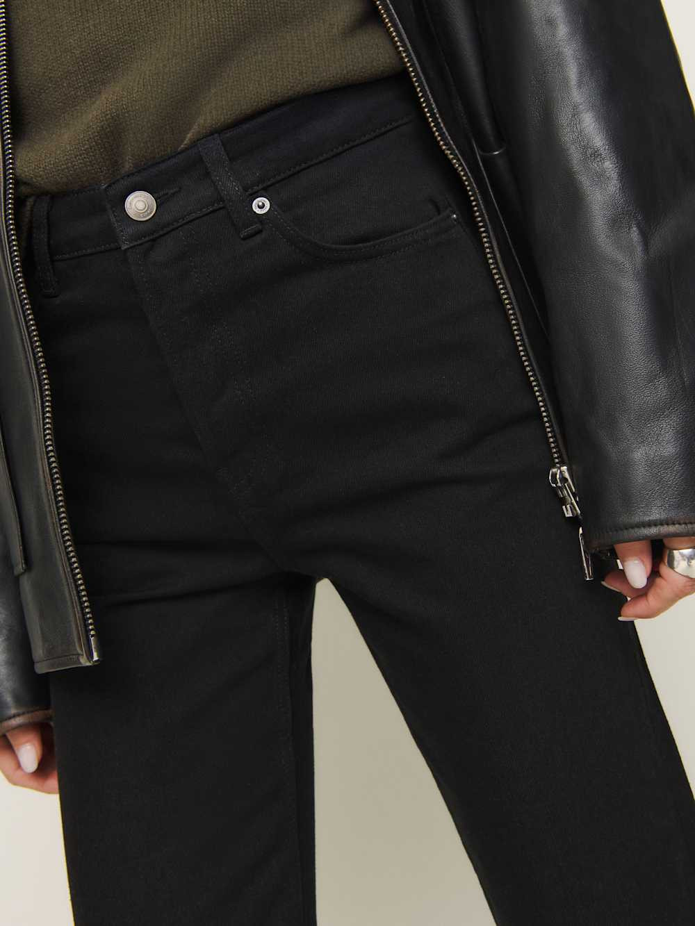 Cynthia High Rise Straight Long Jeans | Reformation (Global)