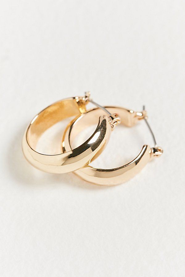 The Perfect Hoop Earring - Gold at Urban Outfitters | Urban Outfitters (US and RoW)