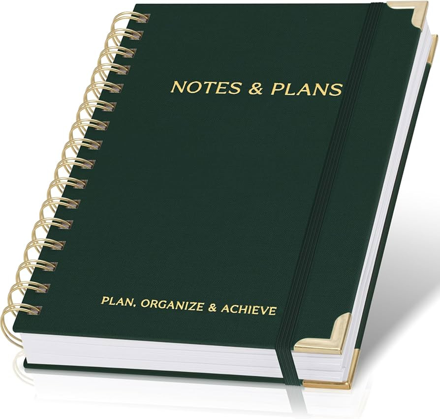 ZICOTO Aesthetic Daily Planner And Notebook With Hourly Schedule - Aesthetic Spiral To do List No... | Amazon (US)