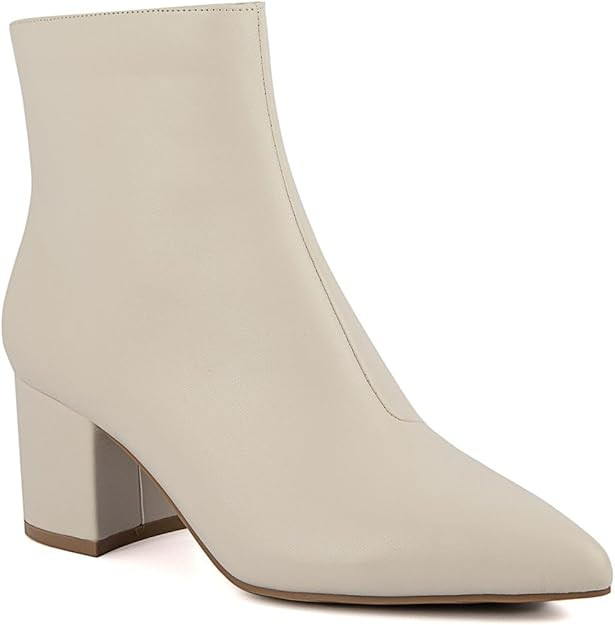 Sugar Women’s Ankle Boots – High Heel Dress Booties with Side Zipper, Round Toe Fashion Boots... | Amazon (US)