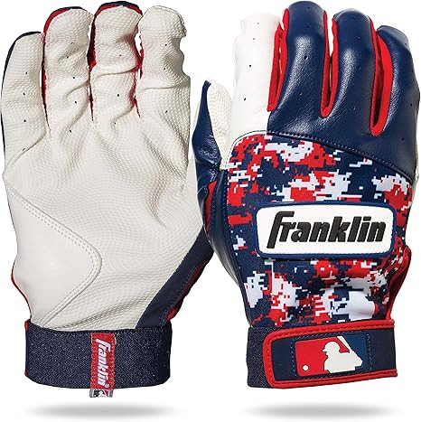 Franklin Sports MLB Youth Batting Gloves - Digitek Camo Baseball + Softball - Premium Leather - M... | Amazon (US)