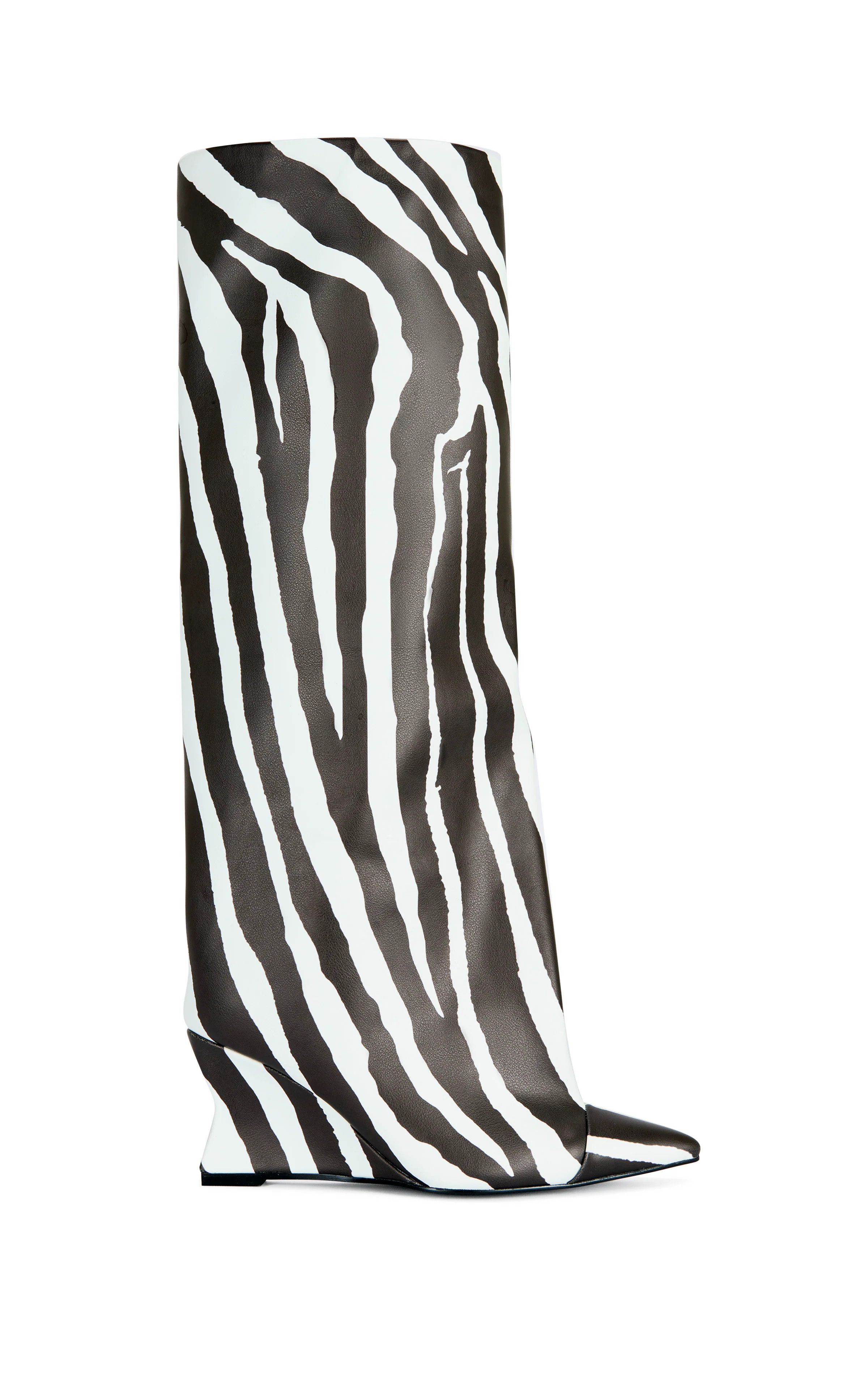 KENYA-ZEBRA WEDGE BOOT | Azalea Wang