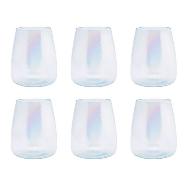 Better Homes & Gardens 19-Ounce Plastic Iridescent Wine Tumbler, 6-Pack | Walmart (US)