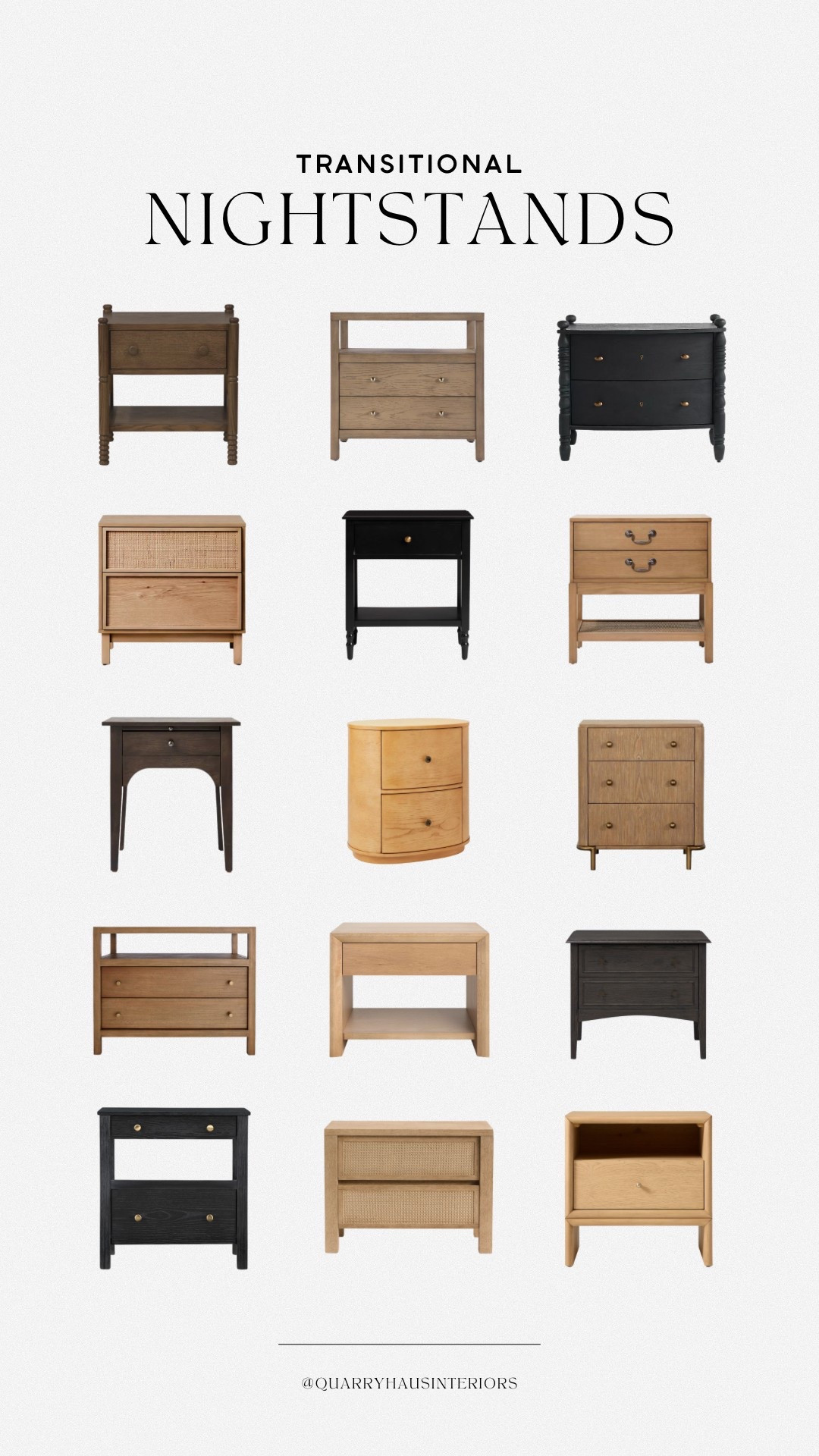 Transitional nightstands for bedrooms somewhere in between modern and traditional 🤍

Bedroom furniture bedside table

#LTKHome