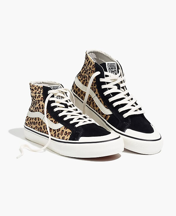 Vans&reg; Unisex SK8-Hi 138 Decon SF High-Top Sneakers in Leopard Colorblock Suede | Madewell | Madewell