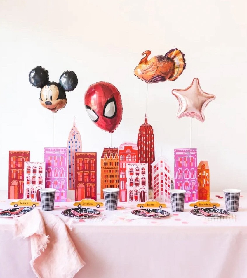 I just grabbed these printables from Etsy to recreate this fun little breakfast for the boys. We love getting up and staying in our PJ’s and watching the Macy’s Thanksgiving Parade! 

It comes with all of the skyscraper printables, taxi name cards, placemats and a supplies list! 

I’ll probably check out dollar tree first to see if they have any smaller balloons like these pictured! 

Macy’s Parade | Thanksgiving Breakfast | Parade | Traditions 

#LTKKids #LTKmomlife #LTKHoliday