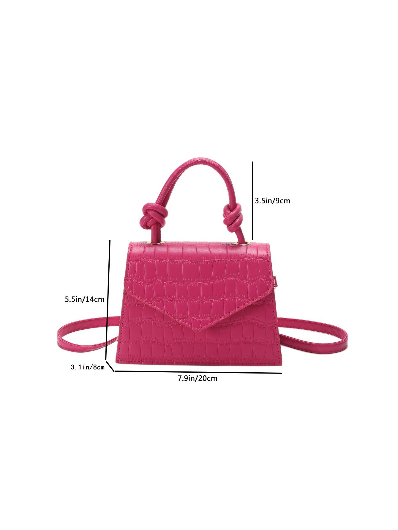 Summer Light Luxury Texture Crocodile Pattern Handbag For Women, Solid Color Minimalist Shoulder ... | SHEIN