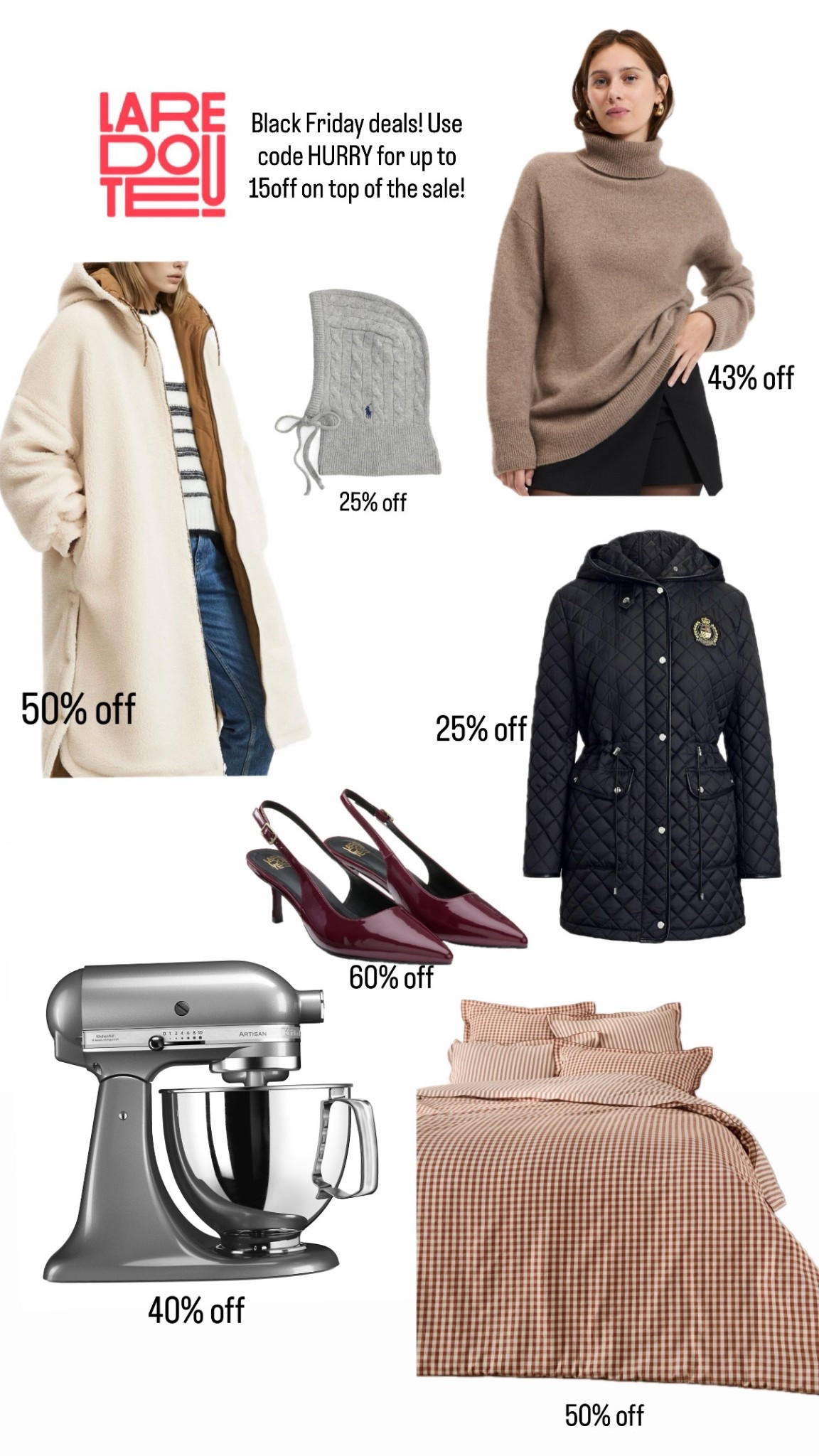 La Redoute Black Friday deals! Use code HURRY for an extra up to 15% off sale! 

#LTKhome #LTKCyberWeek #LTKeurope