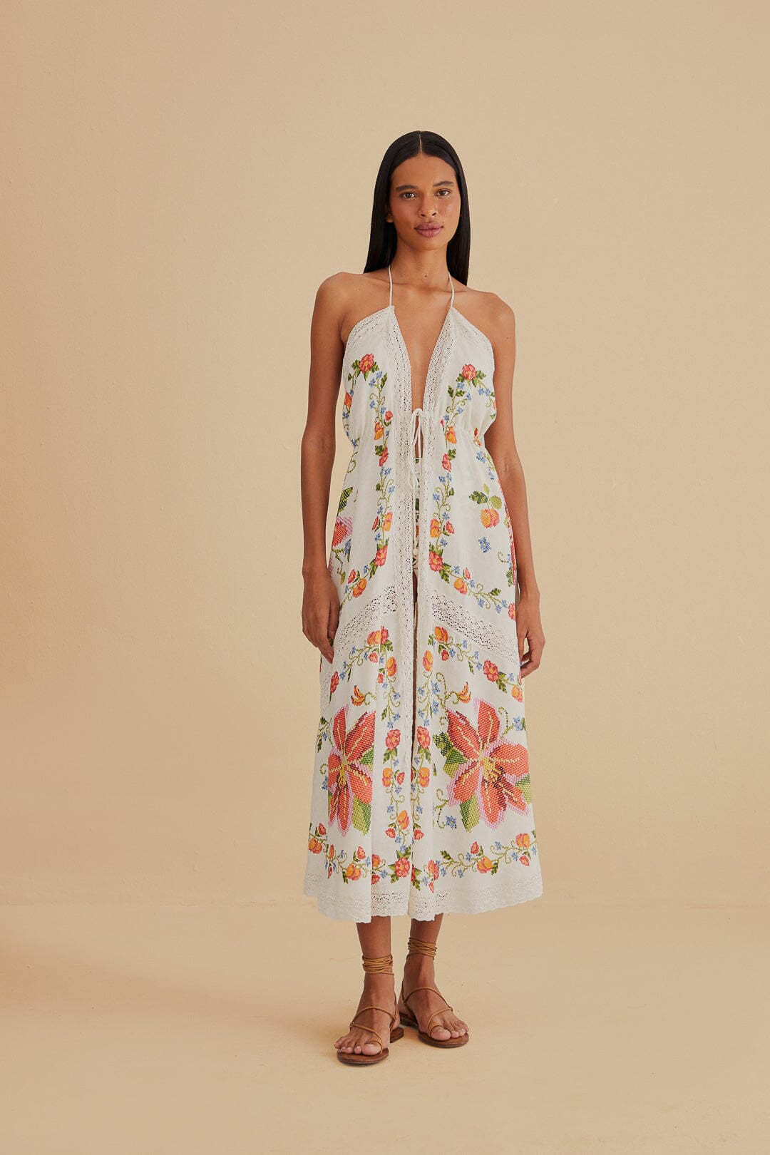 White Banana Vitamin Lace Cover Up | FarmRio (US)