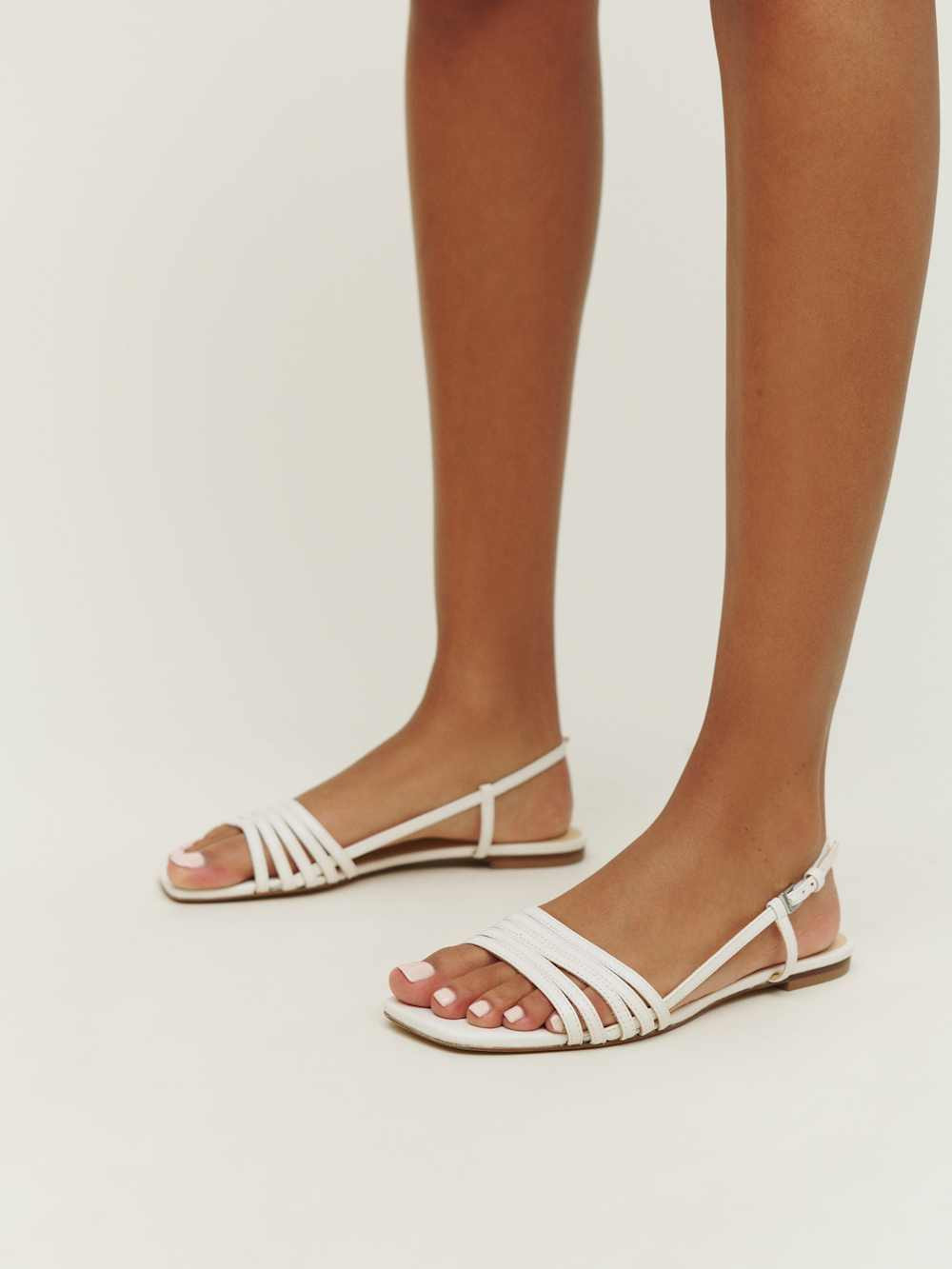 Millie Lattice Flat Sandal | Reformation (Global)