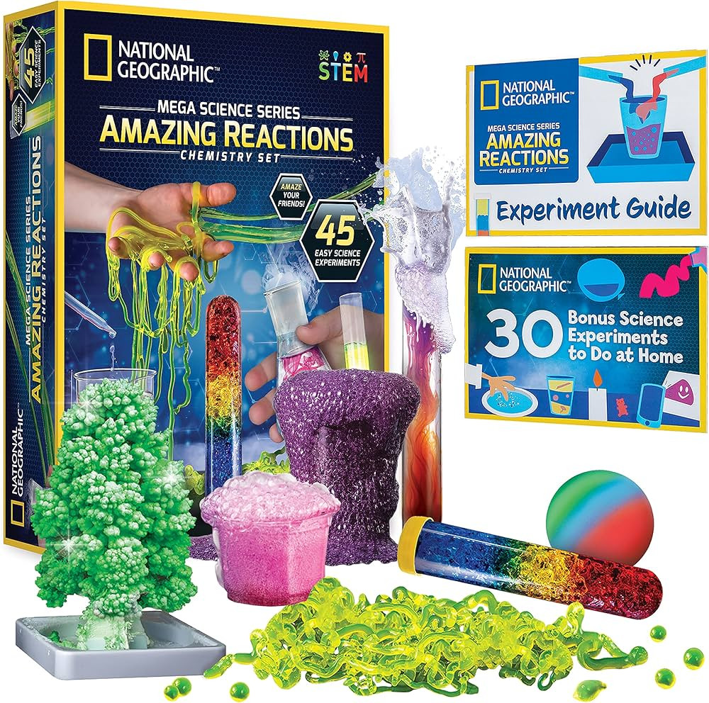NATIONAL GEOGRAPHIC Amazing Chemistry Set - Chemistry Kit with 45 Science Experiments Including C... | Amazon (US)