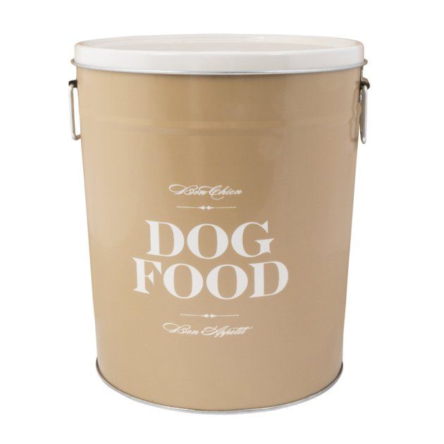 Harry Barker Taupe Bon Chien Dog Food Storage Container | Chewy.com