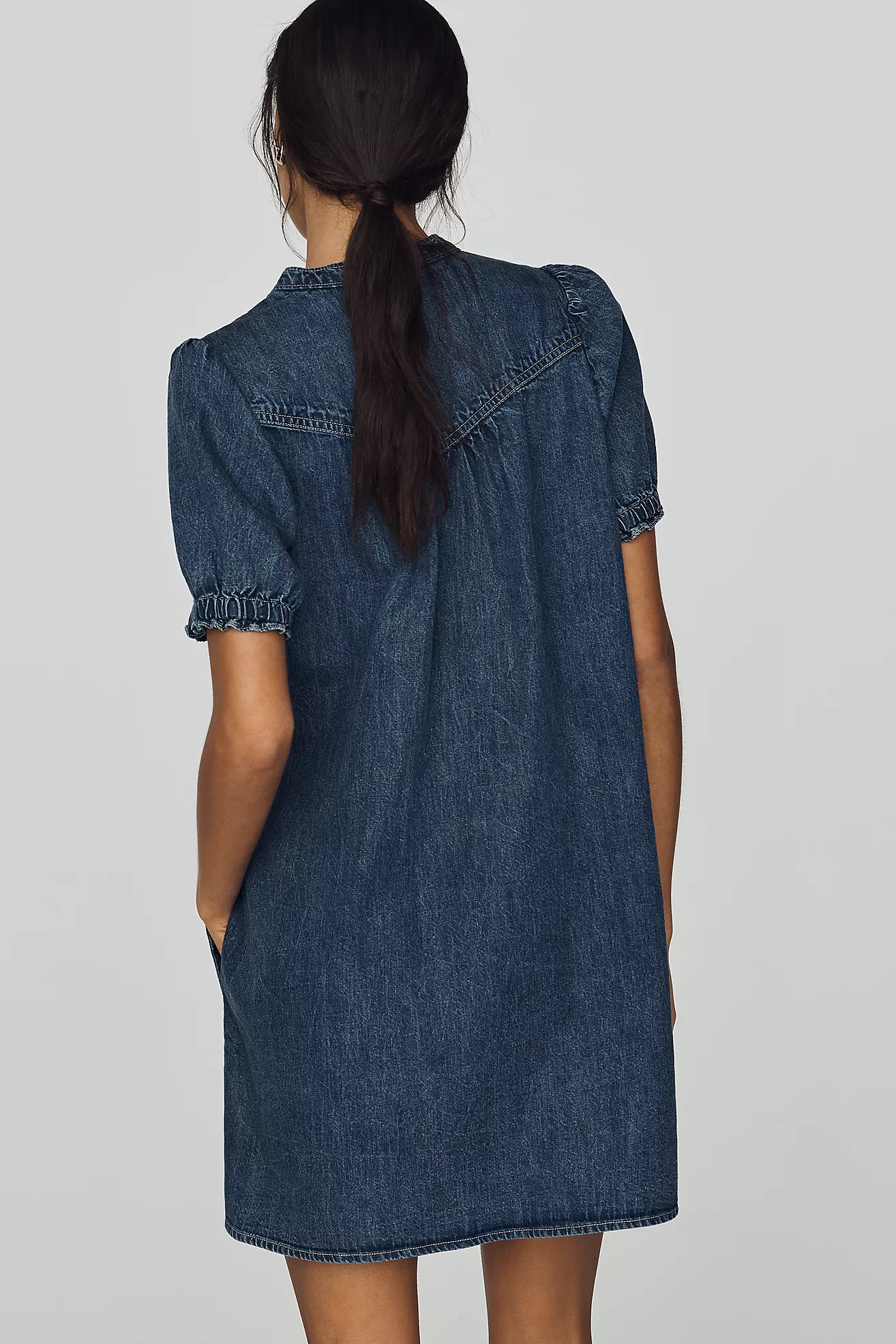 Aly Puff-Sleeve Mini Dress by Pilcro | Anthropologie (US)