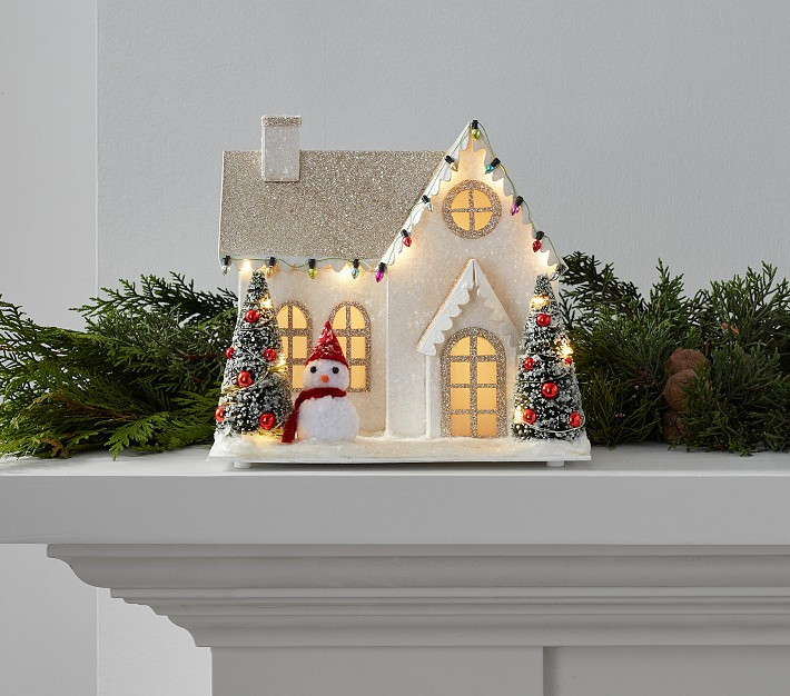 Classic Light-Up Mantel Village | Pottery Barn Kids