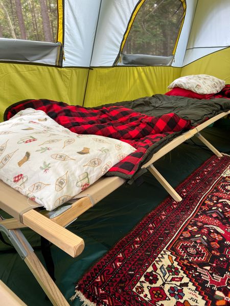 I love the trim on these cots, they keep the bedding from touching the side of the tent so we stay nice and dry! 

#LTKSeasonal
