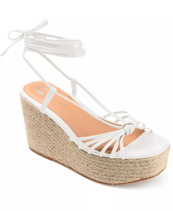 Journee Collection Women's Catalinn Tie-Up Espadrille Wedges & Reviews - Sandals - Shoes - Macy's | Macys (US)