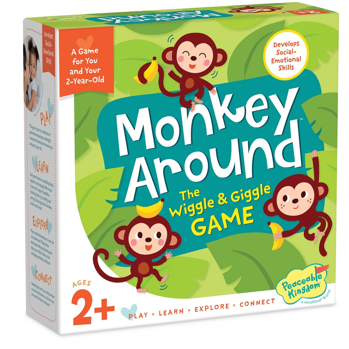 Peaceable kingdom Monkey Around Board Game: Educational Fun with Cards & Figures for 2+ Players, ... | Target
