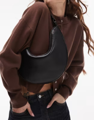 Topshop Sydney scoop shoulder bag in black | ASOS (Global)