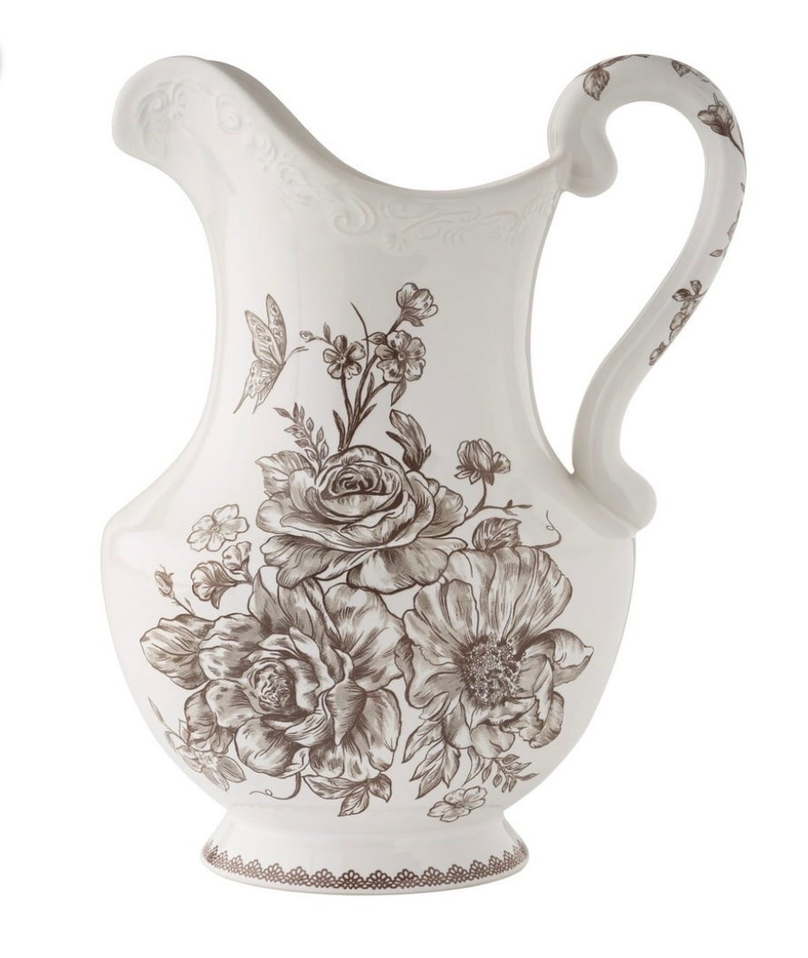 The Pioneer Woman Agatha Stoneware 2-Quart Pitcher, Brown
	•	Vintage-inspired floral design with a butterfly
	•	Great way to serve your sweet tea to family and friends
	•	Statement piece that will add a touch of classic charm to your kitchenware collection
	•	Dishwasher and microwave safe
	•	Measures 10" tall
	•	Mix and match with other kitchen essentials from The Pioneer Woman collection

#LTKSeasonal #LTKHome #LTKmomlife